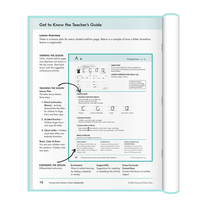 Learning Without Tears, Printing Power Teacher's Guide, Age 7+, 2nd Grade+, Handwriting Practice, School & Home, Language Arts, Tutoring, Sensory - Image 3